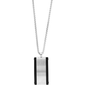 Kette mit Anhänger ADELIA´S, silber, Halsketten, Herren, unbekannt, Edelstahl