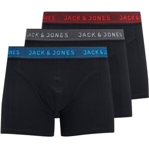 Boxershorts JACK & JONES JUNIOR "JACWAISTBAND TRUNKS 3 PAC", Kinder, Gr. 176, grau (asphalt), Jersey, Obermaterial: 95% Baumwolle, 5% Elasthan, unifarben, eng, Unterhosen