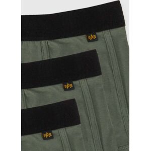 Boxer ALPHA INDUSTRIES "ALPHA Men - Underwear AI Tape 3 Pack" Gr. M, grün (dark green) Damen Unterhosen Alpha Industries