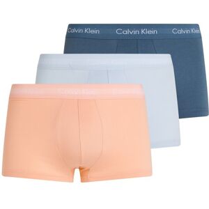 Trunk "LOW RISE TRUNK 3PK", Herren, Gr. S (48), vint indigo, mln frenzy, halogen bl, Jersey, Obermaterial: 95% Baumwolle, 5% Elasthan, CALVIN KLEIN UNDERWEAR, körpernah, Unterhosen, mit Logoschriftzügen