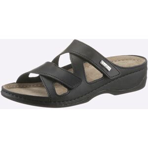 Pantolette WALDLÄUFER, Damen, Gr. 40, schwarz, Leder, Schuhe