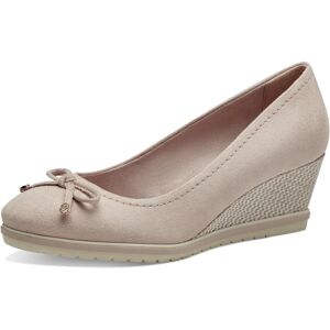 Keilpumps TAMARIS Gr. 42, beige (creme) Damen Schuhe Keilpumps Schlupfschuh, Keilabsatz, Halbschuh, mit Jutebesatz