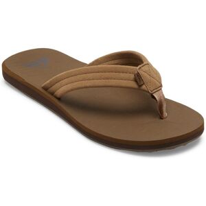 Sandale QUIKSILVER "Carver Suede Core", Gr. 7(40), beige (tan 1), Obermaterial: Leder / Außensohle: Synthetischer Gummi, Schuhe Zehentrenner