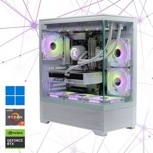 GAMEMAX Gaming-PC "ICE 7337" Computer DDR5 RAM, PCIe SSD Gen4, Windows 11 Gr. Microsoft Windows 11 Home (64 Bit), 32 GB RAM 2000 GB SSD, weiß Gaming PCs