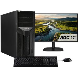 E (A bis G) CAPTIVA Business-PC-Komplettsystem "Workstation I75-753 TFT Bundle" Computer-Komplettsysteme Gr. Microsoft Windows 11 Pro (64 Bit), 32 GB RAM 1000 GB SSD, schwarz PC Sets