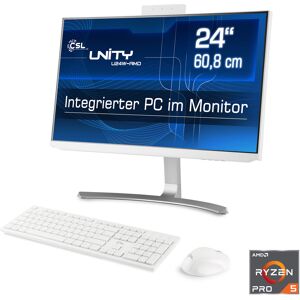 CSL All-in-One PC "Unity U24B-AMD / 5650GE 1000 GB 16 RAM Win 11" Computer Gr. Microsoft Windows 10, 16 GB RAM 1000 GB SSD, weiß All in One PC