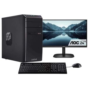 E (A bis G) CAPTIVA Business-PC-Komplettsystem "Power Starter R62-226 TFT Bundle" Computer-Komplettsysteme Gr. Microsoft Windows 11 Home (64 Bit), 8 GB RAM 250 GB SSD, schwarz PC Sets