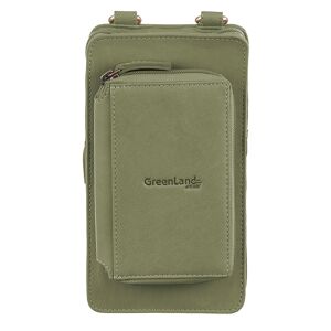 Handytasche GREENLAND NATURE "NATURE Soft" Gr. B/H/T: 11 cm x 20 cm x 3 cm, grün (hellgrün) Damen Taschen Smartphone Case Tasche