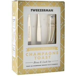 Wimpernzange TWEEZERMAN "Champagne Toast Deluxe Brow & Lash" Wimpernzangen beige Schminkutensilien