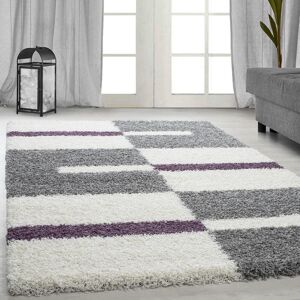 Hochflor-Teppich AYYILDIZ TEPPICHE "Gala Shaggy 2505" Gr. 8, lila, B:280cm H:30mm L:370cm, Kunstfaser, Teppiche, Langflor, Läufer, alle Räume, Wohnzimmer
