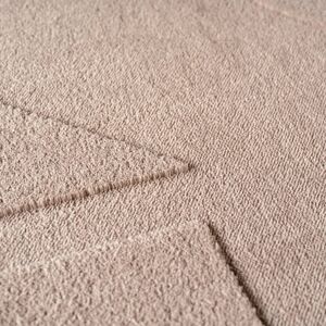 Teppich AYYILDIZ TEPPICHE "POMPEI 1614", beige, B:80cm H:12mm L:150cm, Microfaser, Teppiche, Läufer, pflegeleichte Oberfläche, leicht zu reinigen, Kurzflor