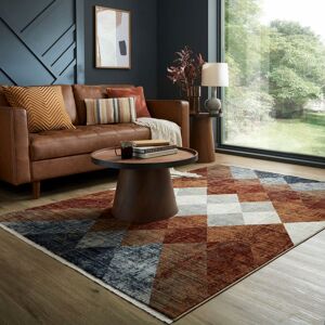 Teppich FLAIR RUGS "Bradley Geo" Teppiche Gr. B/L: 160 cm x 234 cm, 8 mm, 1 St., rot Orientalische Muster Traditional Teppich