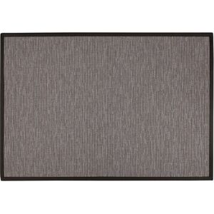 Teppich DEKOWE "Naturino Effekt", grau (anthrazit), B:67cm H:8mm L:133cm, Kunstfaser, Teppiche, Flachgewebe, Sisal-Optik, mit Bordüre, In- und Outdoor geeignet