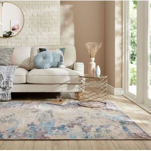 Teppich FLAIR RUGS "Reid Abstract", bunt, B:160cm H:4mm L:230cm, Kunstfaser, Teppiche, Waschbarer Teppich