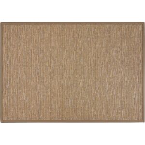 Teppich DEKOWE "Naturino Effekt", braun (camelfarben), B:80cm H:8mm L:250cm, Kunstfaser, Teppiche, Flachgewebe, Sisal-Optik, mit Bordüre, In- und Outdoor geeignet