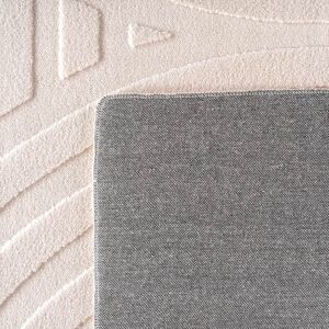 Teppich AYYILDIZ TEPPICHE "POMPEI 1611", beige (creme), B:200cm H:12mm L:290cm, Microfaser, Teppiche, Läufer, pflegeleichte Oberfläche, leicht zu reinigen, Kurzflor