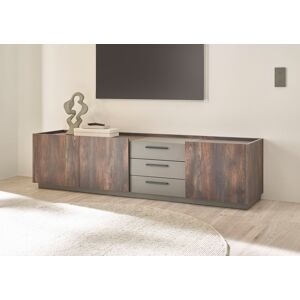 Lowboard INOSIGN "LARGO" Sideboards Gr. B/H/T: 200 cm x 50 cm x 45 cm, 3, braun (thermo oak dekor) Lowboards mit Soft-Close-Funktion, Breite ca. 200 cm