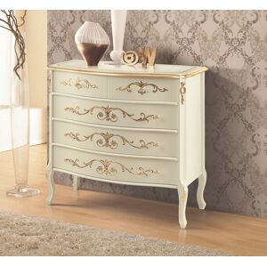 Kommode HOME AFFAIRE "Kommode Capri" Sideboards Gr. B/H/T: 87 cm x 83 cm x 38 cm, 4, beige (elfenbein) Schubladenkommode Schubladenkommoden Breite 87 cm