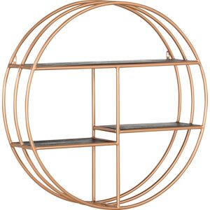 Wandregal GUTMANN FACTORY "Omega", gold (goldfarben), B:90cm H:90cm T:24cm, Regale