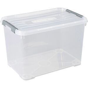 Organizer CURVER "HANDY+" Aufbewahrungsboxen Gr. B/H/T: 39 cm x 40 cm x 60 cm, farblos (transparent) Ordnungsboxen Aufbewahrungsbox, stapelbar mit Deckel, schachtelbar ohne Deckel