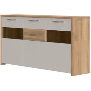 Kommode HOME AFFAIRE "Gala" Sideboards Gr. B/H/T: 172 cm x 85 cm x 41 cm, 2, beige (beige, pacific walnuss decor) Kommode UV lackiert, kratzfest, hochglänzend, mit Beleuchtung