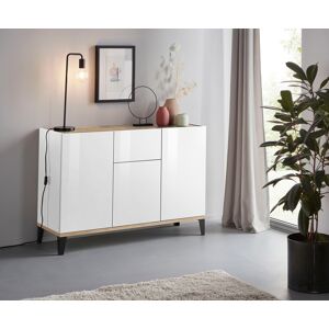 Sideboard INOSIGN "sunrise" Sideboards Gr. B/H/T: 120 cm x 82 cm x 40 cm, 1, weiß (weißhg, ahorn pereira) Sideboards Breite 120 cm