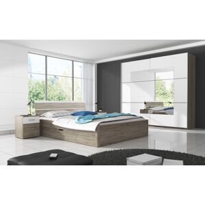 Schlafzimmer-Set INOSIGN "Beta Komplettschlafzimmer in 3 Farben und 2 Bettgrößen", weiß (sanremo, weiß), B/H: 180cm x 200cm, FSC-zertifizierter Holzwerkstoff, Schlafzimmermöbel-Sets, FSC-zertifizierter Holzwerkstoff, Made in Europe