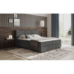 Boxbett MR. COUCH "Brewdley mit Bettkasten, inkl. Matratze", grau (aqua clean pascha 214 anthrazit), B:205cm L:215cm, Polyester, Baumwolle, Komplettbetten, Topper und Zierkissen, in verschiedenen Härtegraden verfügbar