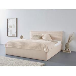 Polsterbett "Vita", beige (hell, beige), L:210cm, Bezug: 100% Polyester, Polsterung: Polsterwatte, Material, Gestell: gepolsterter Holzwerkstoff, WESTFALIA SCHLAFKOMFORT, Betten, auch mit Stauraum erhältlich, inkl. Kopfteilverstellung