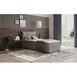 Boxbett MR. COUCH "Brewdley mit Bettkasten, inkl. Matratze", grau (aqua clean pascha 612 melange), B:125cm L:215cm, Polyester, Baumwolle, Komplettbetten, Topper und Zierkissen, in verschiedenen Härtegraden verfügbar