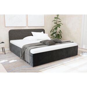 Polsterbett "Shawn", grau (anthrazit), L:210cm, Bezug Kopfteil: Teddy-Stoff: 100% Polyester, Bezug Bettgestell: Microvelours 100% Polyester, Polsterung: Polsterwatte, Material Gestell: gepolsterter Holzwerkstoff, WESTFALIA SCHLAFKOMFORT, Betten, zwei vers