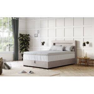 Boxbett COTTA "Kelly", grau (elephant), B:145cm L:207cm, 100% Polyester, Komplettbetten, ausgestattet mit LED-Licht, inkl. Bettkasten