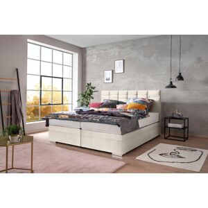 Boxspringbett ADA TRENDLINE "Luara" Komplettbetten Gr. Struktur fein XBO, Liegefläche B/L: 160 cm x 200 cm Betthöhe: 37 cm, Gewicht bis: 80 kg + 100 kg H2 + H3, 7-Zonen-Taschen-Federkernmatratze, weiß (weiß xbo 1) Boxspringbett Boxspringbetten ohne Bettka