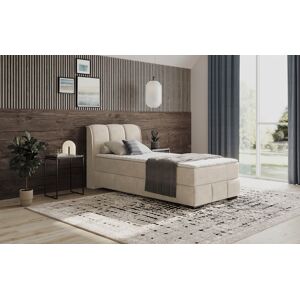 Boxbett MR. COUCH "Bethany mit Bettkasten, inkl. Matratze", beige (aqua clean pascha 02 natur), B:116cm L:223cm, Polyester, Baumwolle, Komplettbetten, Topper und Zierkissen, in verschiedenen Härtegraden verfügbar