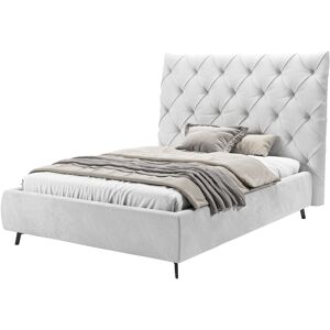 Polsterbett LEONIQUE "Maxime, in 4 Breiten bis 200cm, auch in Leder", grau, B:176cm H:105cm L:234cm, 94% Polyester, 6% Nylon, Betten, Kopfteilhöhe 143 cm, belastbar bis 280 kg, auch in Überlänge 220cm