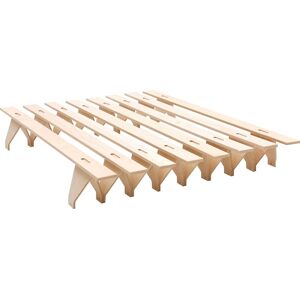 Futonbett TOJO "lieg", beige (natur), B:153cm H:27cm L:195cm, Betten, reduziertes Design, in mehreren Breiten, erweiterbar zum Familienbett