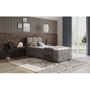 Boxbett MR. COUCH "Bethany mit Bettkasten, inkl. Matratze", grau (aqua clean pascha 612 melange), B:116cm L:223cm, Polyester, Baumwolle, Komplettbetten, Topper und Zierkissen, in verschiedenen Härtegraden verfügbar