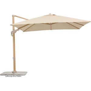 Ampelschirm SCHNEIDER SCHIRME "»Rhodos Twist Loft«" Standschirme beige (natur) Sonnenschirme 300x300 cm, flexibler Ampelschirm in moderner Leinenstruktur