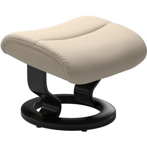 Fußhocker STRESSLESS "View", beige (cream batick), B:57cm H:40cm T:47cm, Leder BATICK: BATICK ist ein leicht korrigiertes, durchgefärbtes und genarbtes Möbelleder, bei dem die meisten Unebenheiten und Spuren in der Regel entfernt wurden., Leder PALOMA: PA