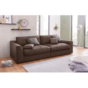 Big-Sofa SIT&MORE "Fuerto" Sofas Gr. B/H/T: 274 cm x 90 cm x 112 cm, Lu x us-Microfaser ALTARA NUBUCK, braun (nougat) XXL Sofas