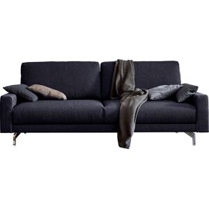 3-Sitzer HÜLSTA SOFA "hs.450" Sofas Gr. B/H/T: 204 cm x 85 cm x 95 cm, Jacquard-Flachgewebe Diane 1 Q2, blau (schwarzblau 062, 74) 3-Sitzer Sofas Armlehne niedrig, Fuß chromfarben glänzend, Breite 204 cm