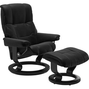 Fußhocker STRESSLESS "Mayfair", schwarz (schwarz batick), B:55cm H:38cm T:39cm, Leder BATICK: BATICK ist ein leicht korrigiertes, durchgefärbtes und genarbtes Möbelleder, bei dem die meisten Unebenheiten und Spuren in der Regel entfernt wurden., Leder PAL