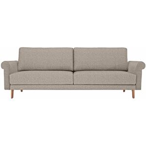 2-Sitzer HÜLSTA SOFA "hs.450" Sofas Gr. B/H/T: 168 cm x 85 cm x 95 cm, Chenille COCO, bunt (graubeige, natur 044, 20) 2-Sitzer Sofas modern Landhaus, Füße in Nussbaum, Breite 168 cm