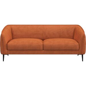 2,5-Sitzer FLEXLUX "Belle Designsofa, Couch, bequem durch Kaltschaum im Sitz", orange (burned orang), B:188cm H:74cm T:89cm, 85% Polyester/15%Polyamide, Sofas, Skandinavisches Design, In hochwertiger Verarbeitung