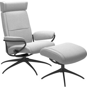 Relaxsessel STRESSLESS "Paris" Sessel Gr. ROHLEDER Stoff Q2 FARON, Star Base-High Base, Plus™System-Gleitsystem-Rela x funktion-Drehfunktion-Kopfstützenverstellung-Rückteilverstellung, B/H/T: 80 cm x 102 cm x 75 cm, grau (light grey q2 faron) Lesesessel u