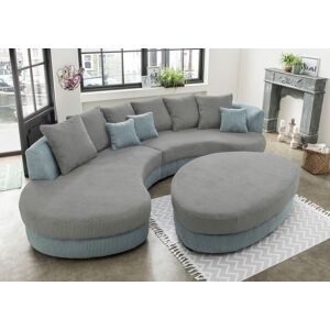 Ecksofa INOSIGN "Limoncello organische Formensprache, OTTOs Choice, L-Form", grau (aqua, grau), B:287cm H:76cm T:160cm, 100% Polyester, Sofas, ergonomische Form