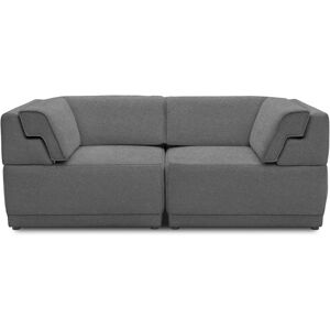 2-Sitzer DOMO COLLECTION "800007" Sofas Gr. B/H/T: 200 cm x 77 cm x 100 cm, Feinstruktur, Rückenkissen aufstellbar, grau 2-Sitzer Sofas Rückenkissen aufstellbar, unendlich erweiterbar