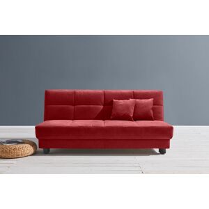 Ell + Ell Schlafsofa ELL + "Tilda" Sofas Gr. B/H/T: 185 cm x 90 cm x 100 cm, Flachgewebe, Gel-Sandwichpolster, ohne Rela x funktion, rot (marsala) Einzelsofas Breite 185 cm, inkl. 2 Zierkissen