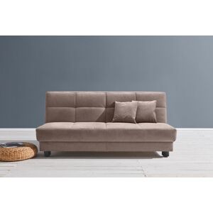 Ell + Ell Schlafsofa ELL + "Tilda" Sofas Gr. B/H/T: 185 cm x 90 cm x 100 cm, Flachgewebe, Gel-Sandwichpolster, ohne Rela x funktion, braun (schlamm) Einzelsofas Breite 185 cm, inkl. 2 Zierkissen