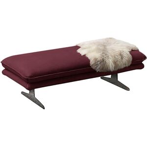 Polsterhocker W.SCHILLIG "broadway", rot (burgundy z69), B:145cm H:43cm T:71cm, Longlife Xtra-Leder Z69: Das feinnarbige, gedeckte Softleder Z69 besticht durch seine außergewöhnliche Weichheit im trendigen u00bbVintage-Looku00ab, Hautstärke 0, 9 - 1, 1 mm